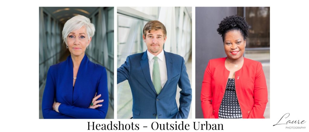 headshots women and man in urban environment by Laure Photography Atlanta photographer