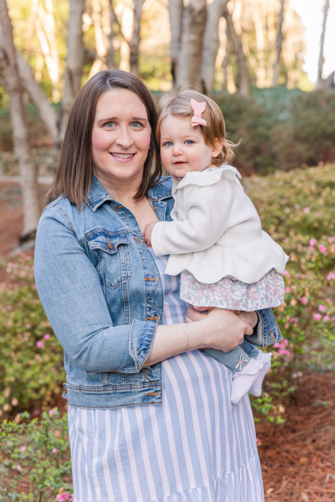 mommy and me during milestone portraits in Dunwoody with Atlanta family photographer Laure Photography