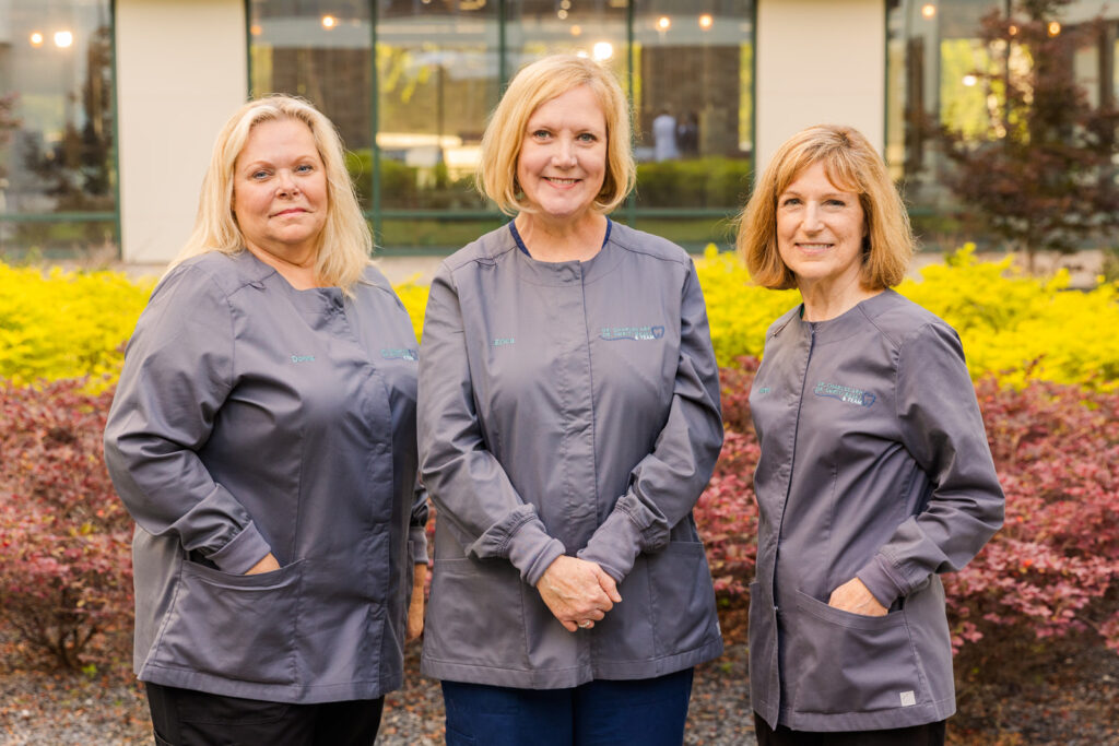 Professional photo of hygiene team from Atlanta dentist office Charles Arp, DDS & Associates by brand photographer Laure photography