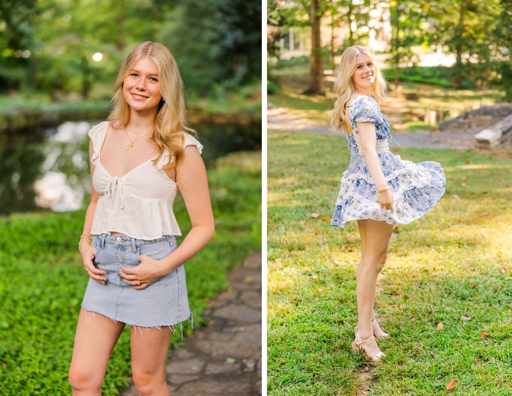 Raquel senior girl portraits at Winn Park Atlanta GA Midtown by Laure Photography