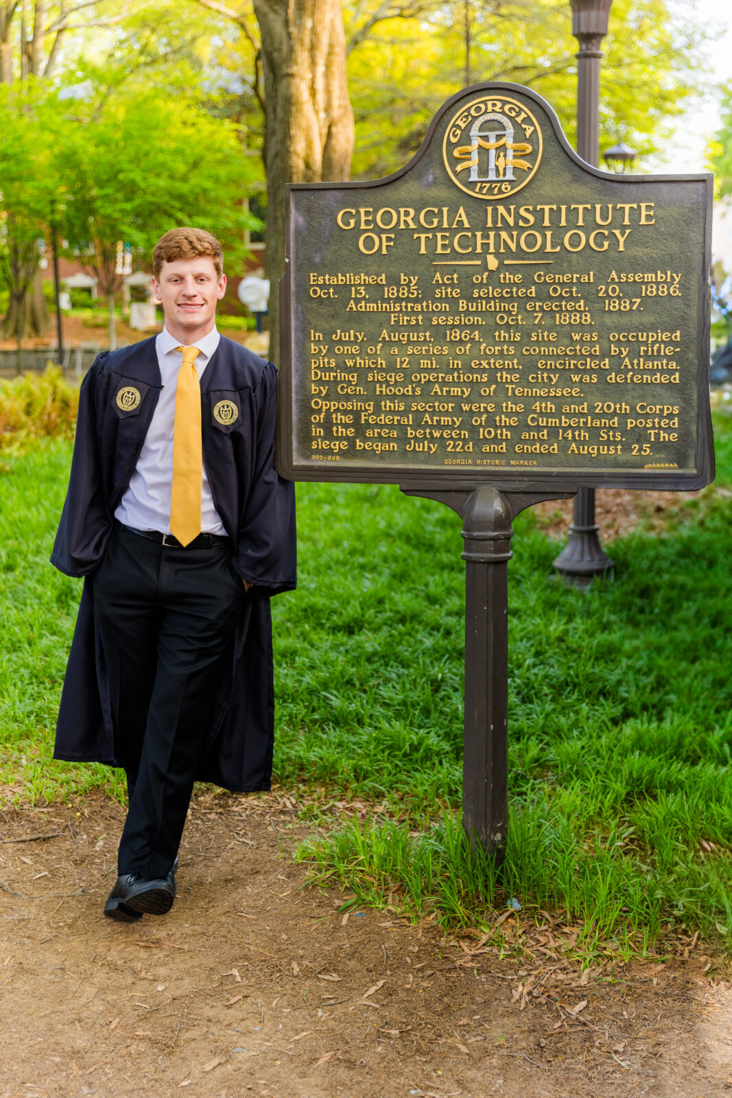 Georgia Tech graduation portraits Atlanta Senior Photographer