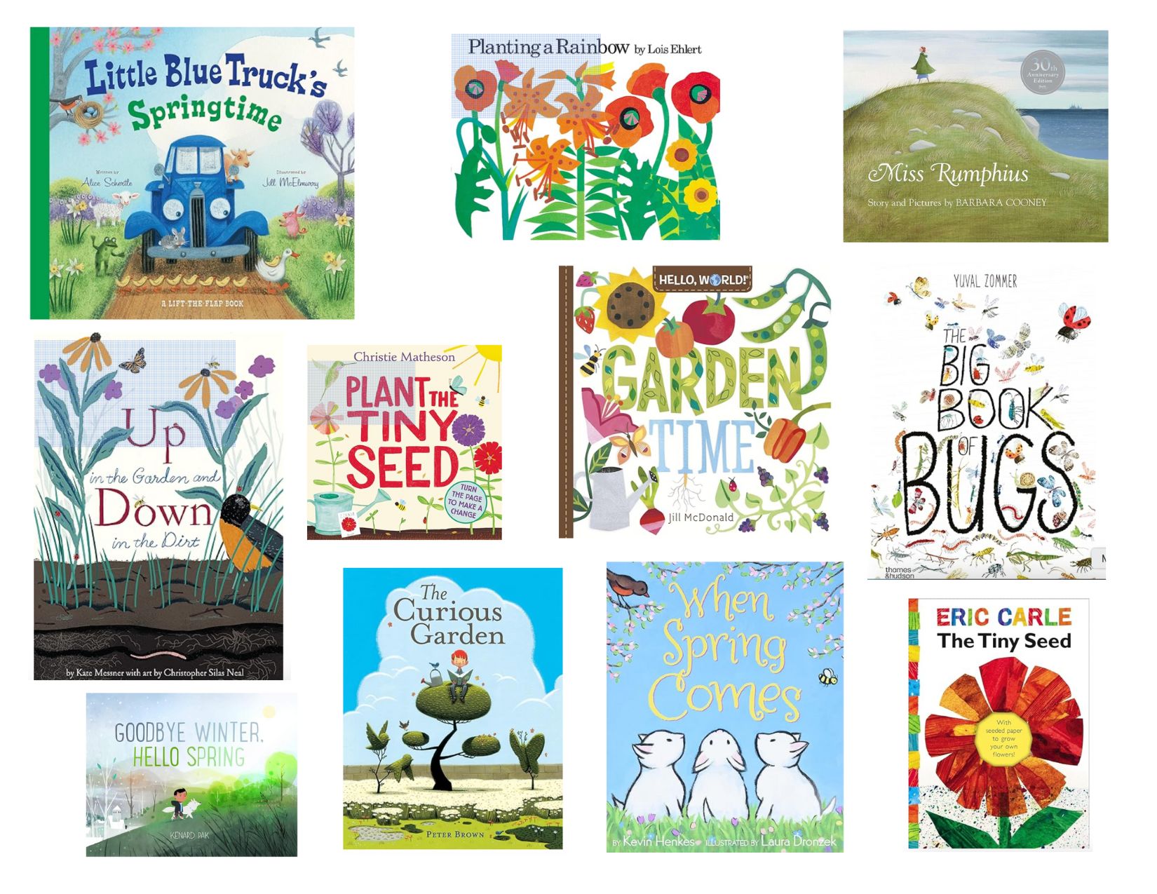 Books ideas about spring season for toddlers, preschoolers, kindergartners and first graders