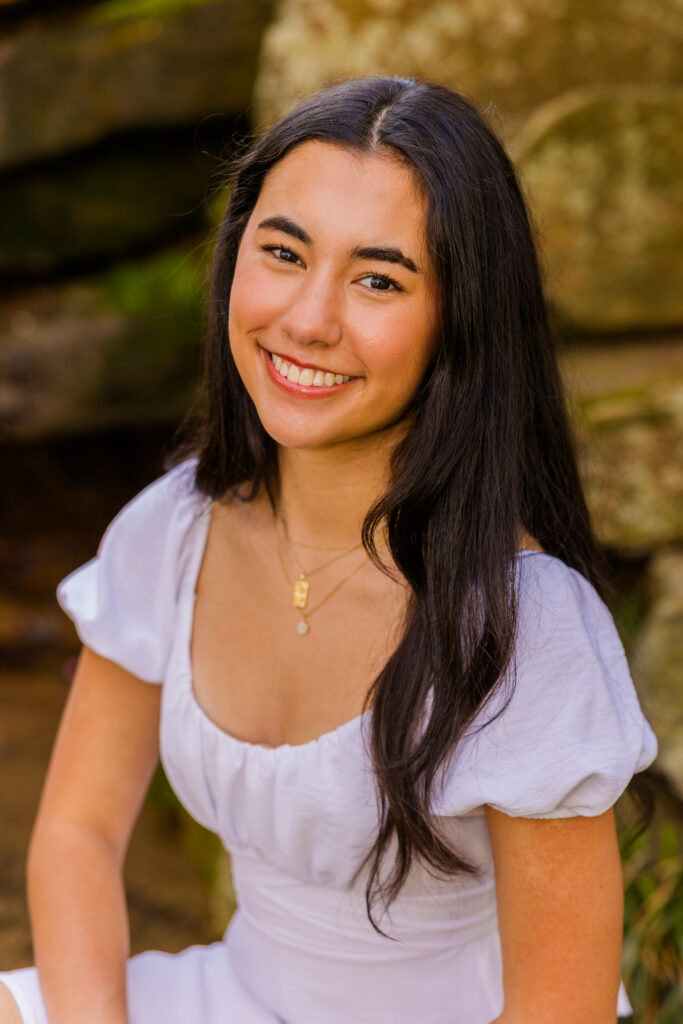 Close-up of smiling Atlanta high school senior